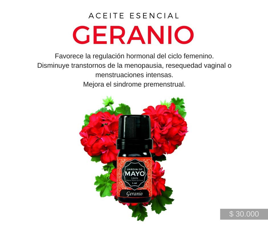 Aceite Esencial de Geranio 5 ml - JARDÍN DE MAYO