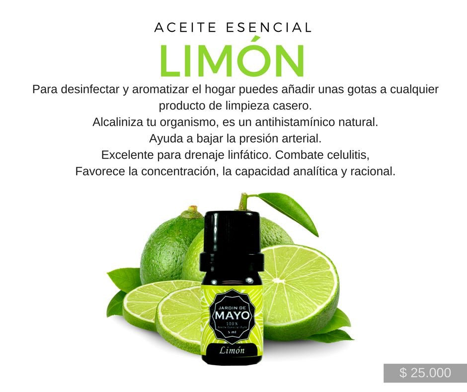 Aceite Esencial de Limón 5 ml - JARDÍN DE MAYO