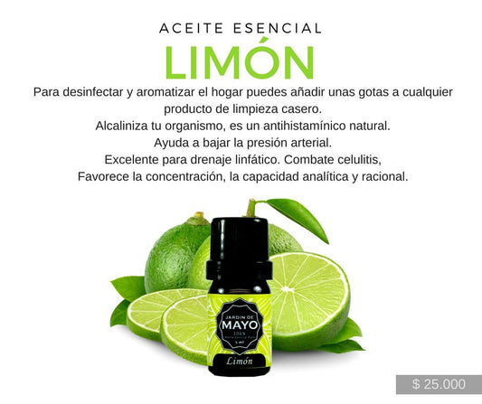 Aceite Esencial de Limón 5 ml - JARDÍN DE MAYO