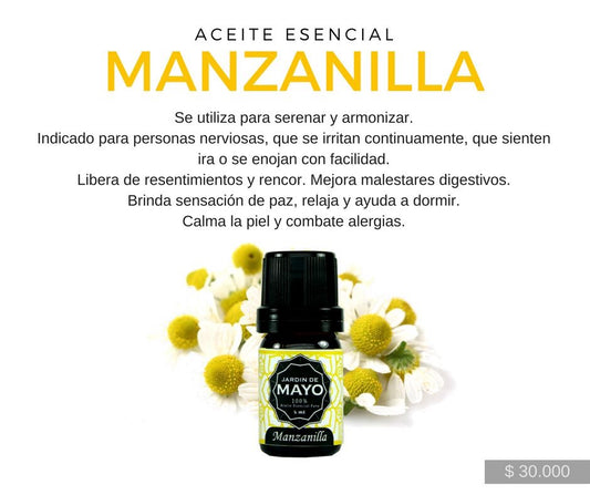 Aceite Esencial de Manzanilla 5 ml - JARDÍN DE MAYO