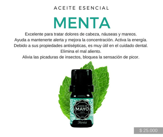 Aceite Esencial de Menta 5 ml - JARDÍN DE MAYO