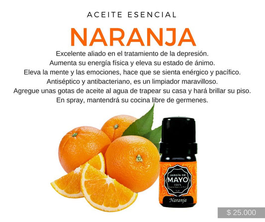 Aceite Esencial de Naranja 5 ml - JARDÍN DE MAYO