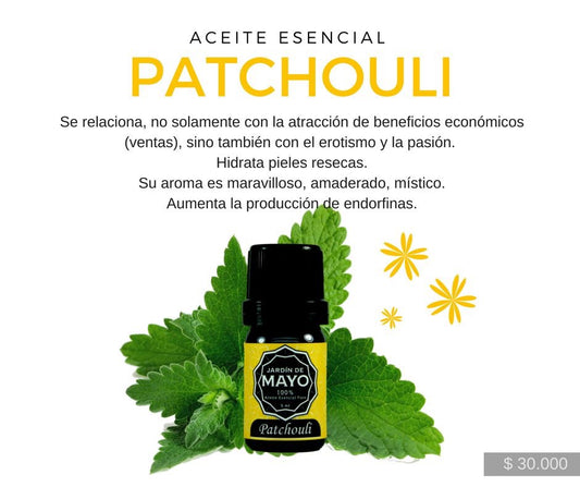 Aceite Esencial de Patchouli 5 ml - JARDÍN DE MAYO