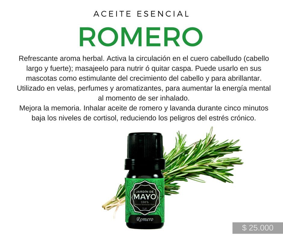 Aceite Esencial de Romero 5 ml - JARDÍN DE MAYO
