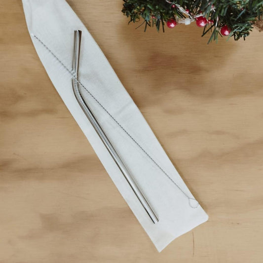 Pitillo acero inoxidable Recto/Curvo