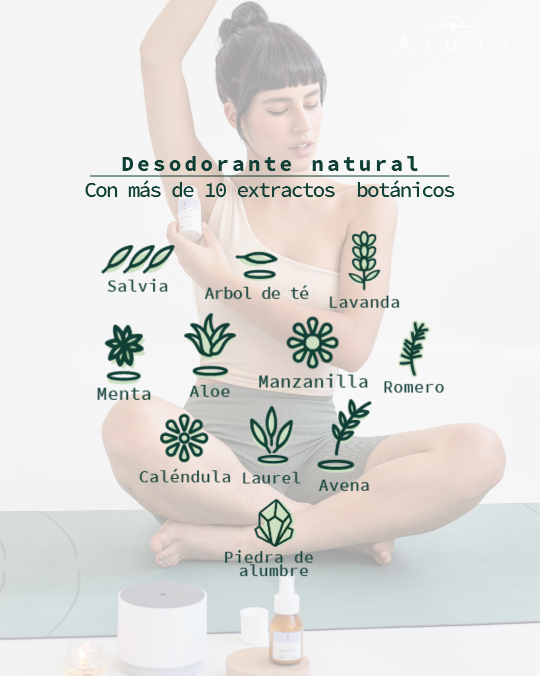 Desodorante de Alumbre Líquido - ARUNÁ
