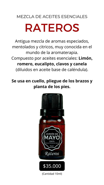 Mezcla Esenciales Rateros 10 ml - JARDÍN DE MAYO