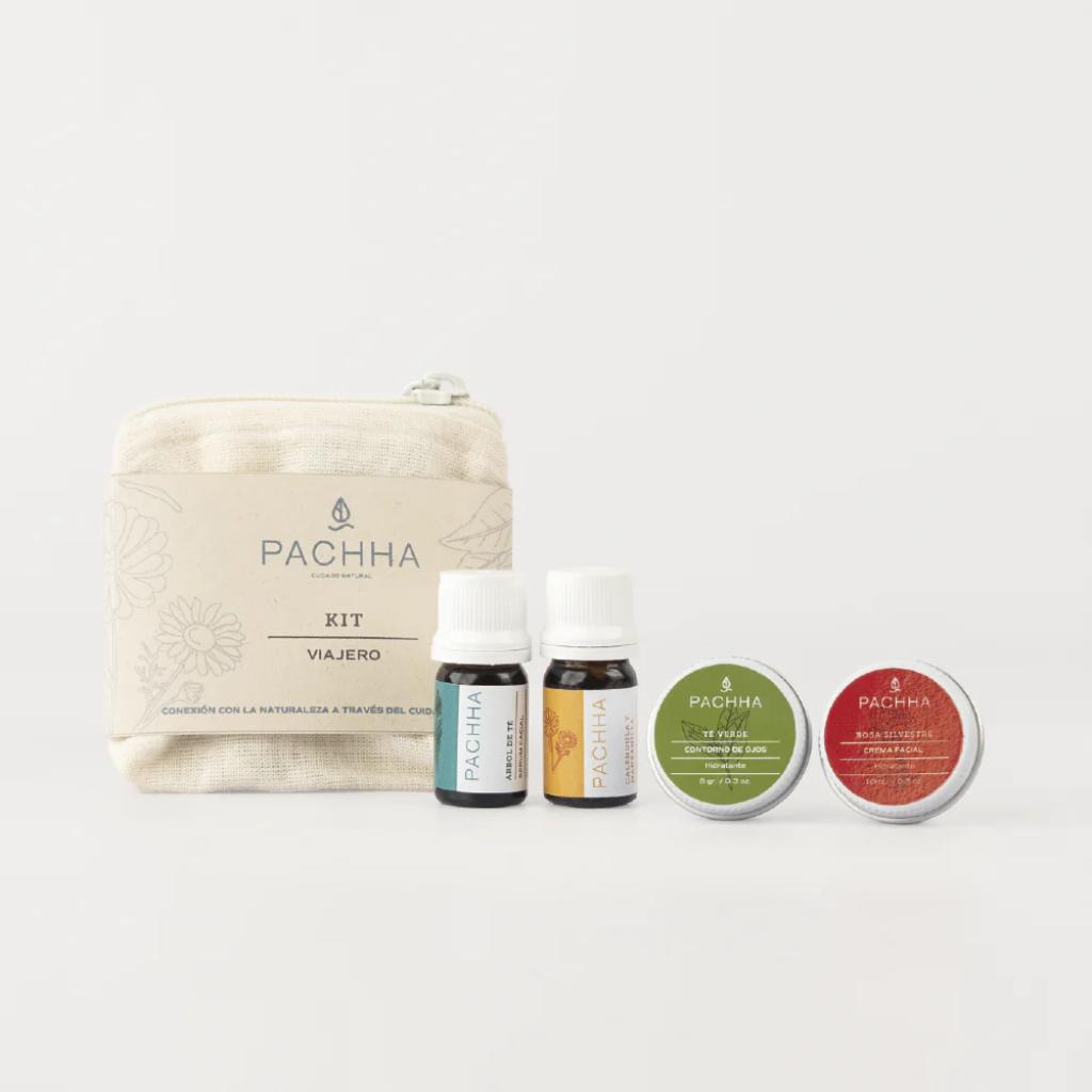 Kit viajero (4 productos + cosmetiquera) - PACHHA