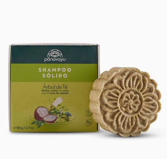 Shampoo en barra de Menta y Tea Tree - Cabello Graso - PANAVAYU
