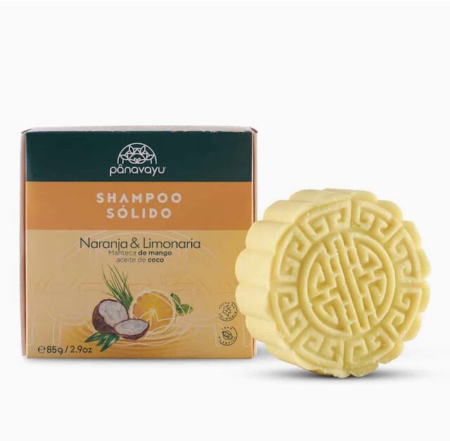 Shampoo en barra de Naranja y Limonaria - Cabello Seco - PANAVAYU